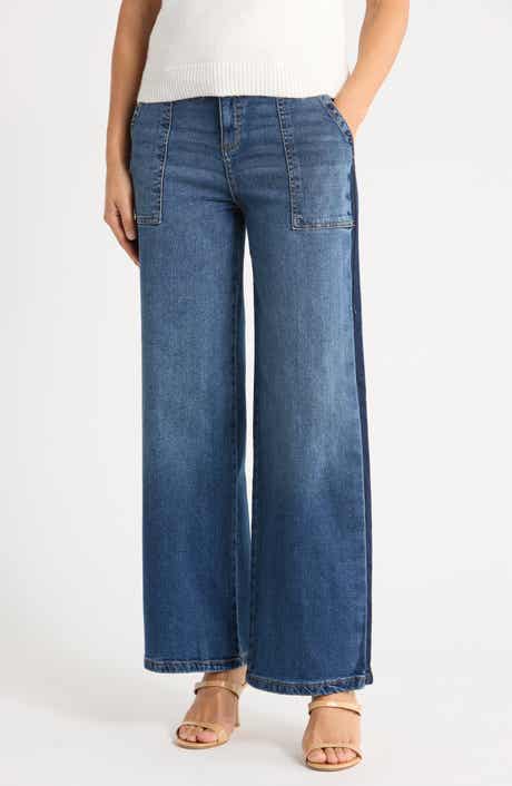 Side Seam Denim Shadow Jeans