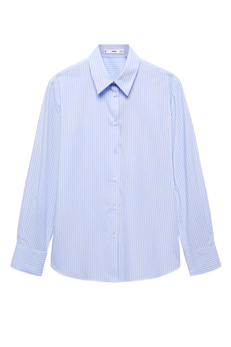 Oversize Long Sleeve Button-Up Shirt, Alternate, color, SKY BLUE