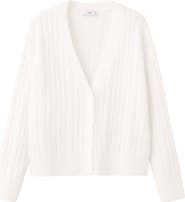 MANGO Cable V-Neck Cardigan