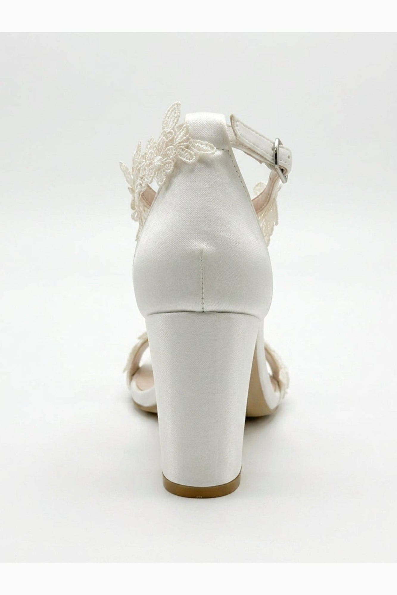 Selia Block Heel Bridal Sandal, Alternate, color, Ivory