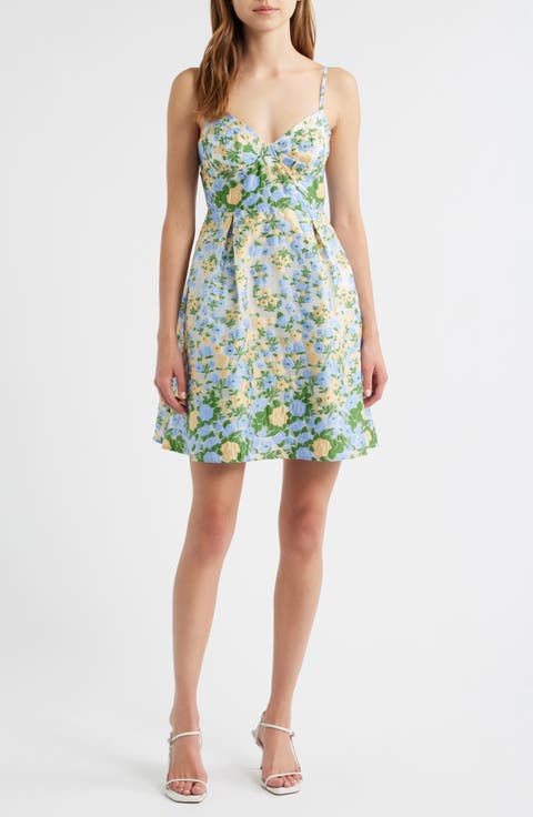Marigold Jacquard Minidress