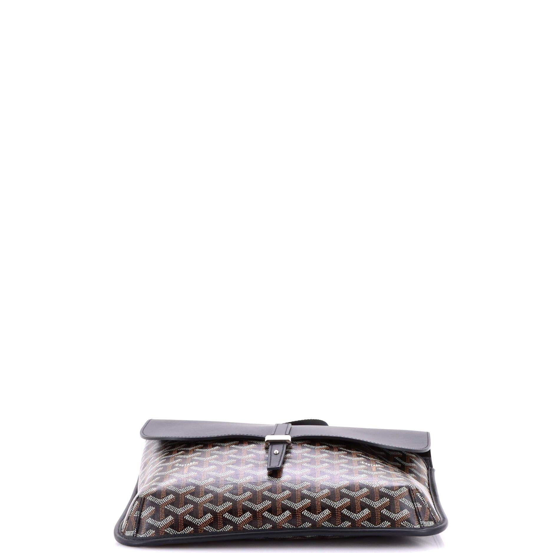 Pre-Owned Goyard Coursier Messenger Bag Coated Canvas and Leather, Alternate, color, Black