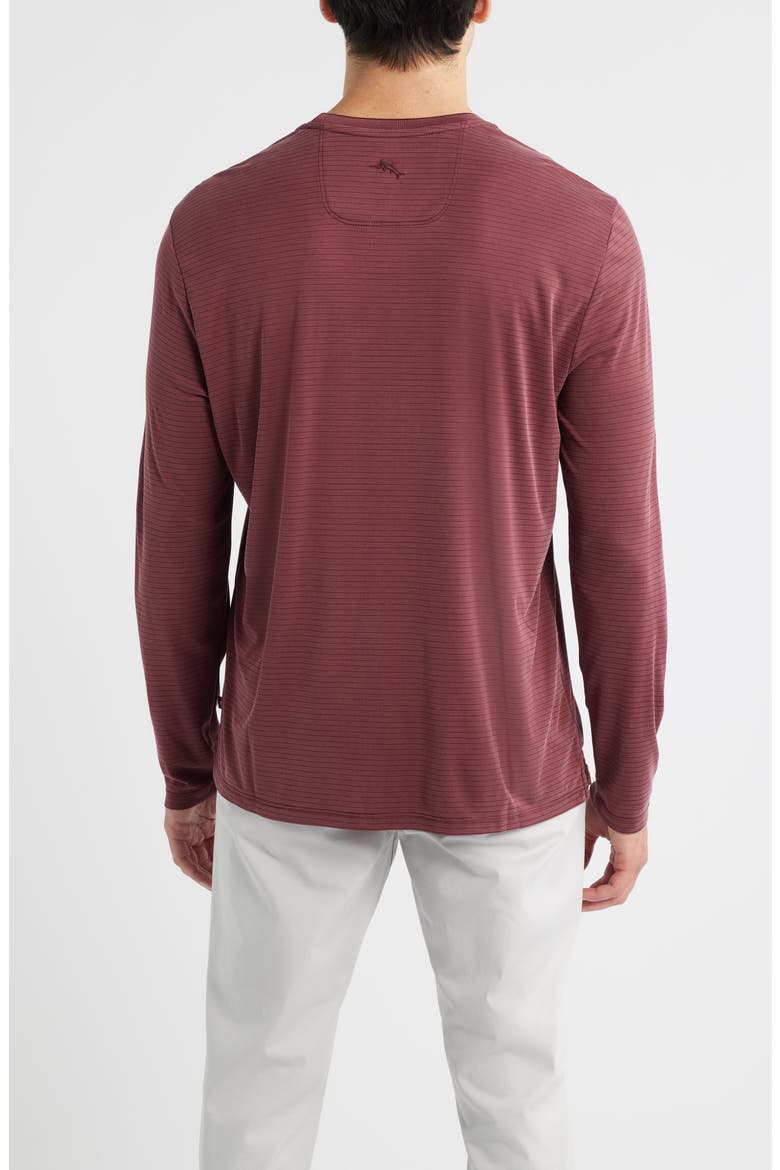 Bay Stripe Long Sleeve T-Shirt, Alternate, color, MAROON