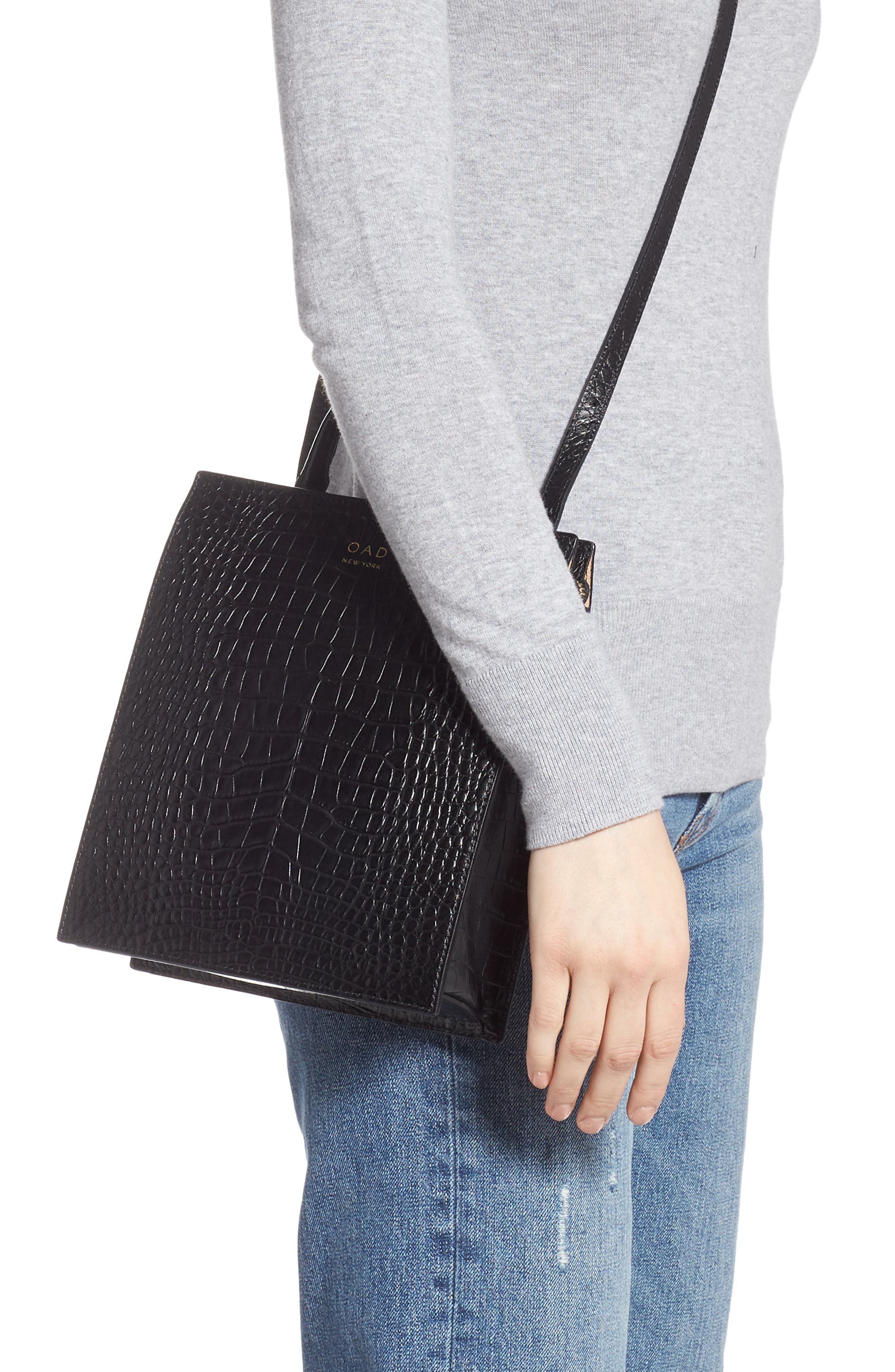 OAD New York Mini Arc Convertible Leather Backpack, Alternate, color, 