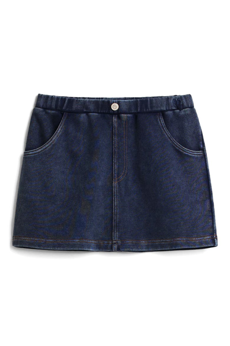 Nonstretch Denim Miniskirt, Alternate, color, BLUE