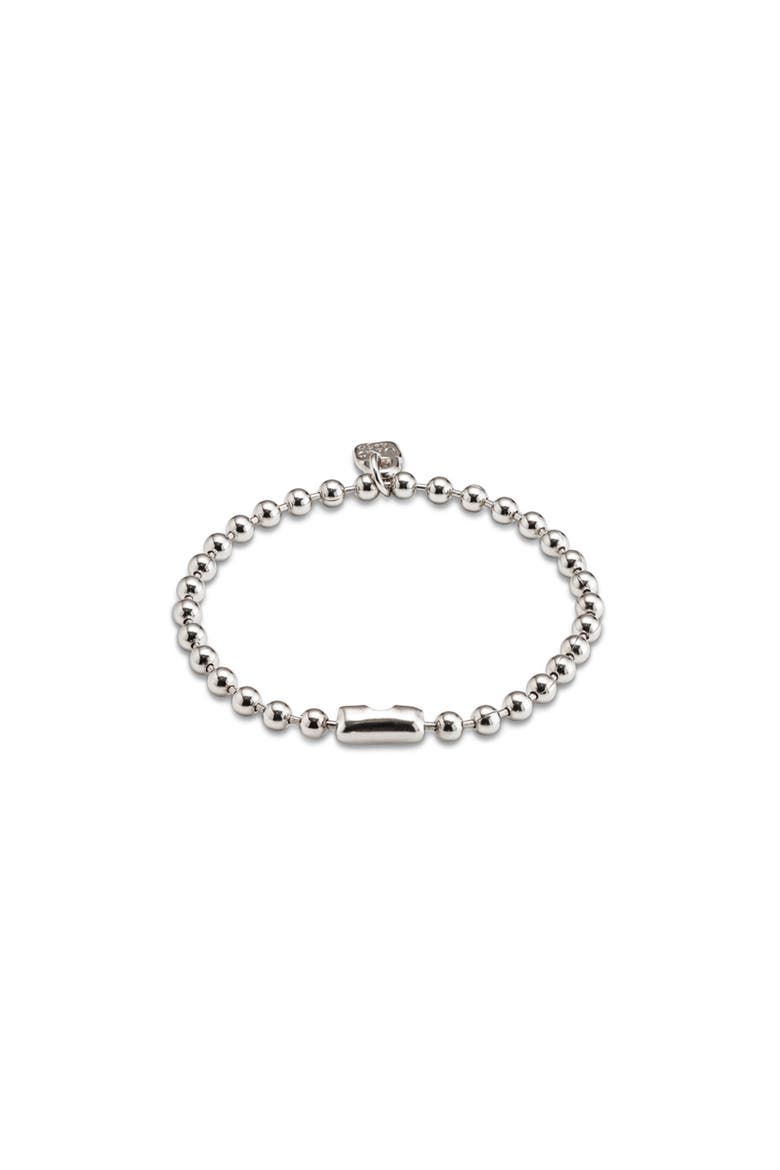 Beaded Charm Bracelet, Alternate, color, Silver