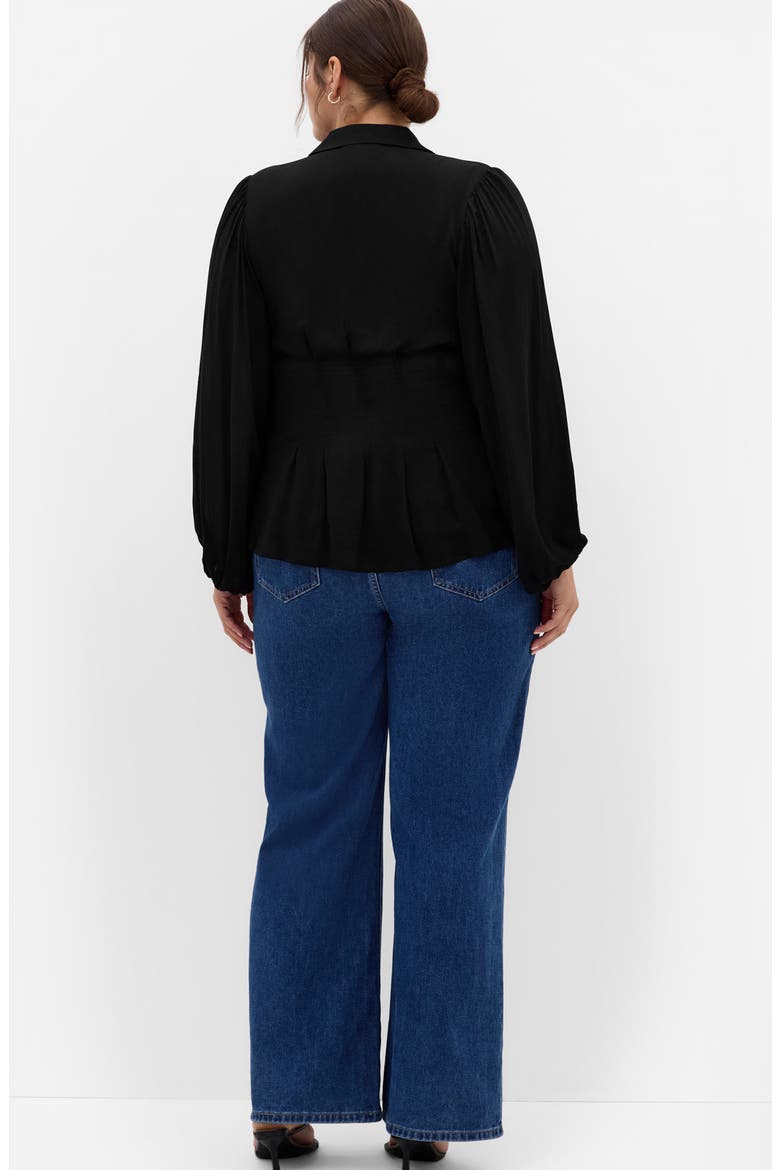 Piper Puff Shoulder Shirt, Alternate, color, BLACK
