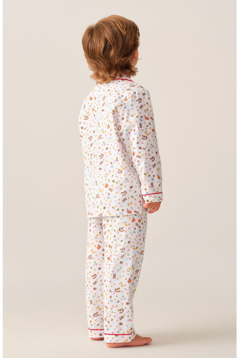 Kids' Two-Piece Cotton Blend Pajamas, Alternate, color, WHITE