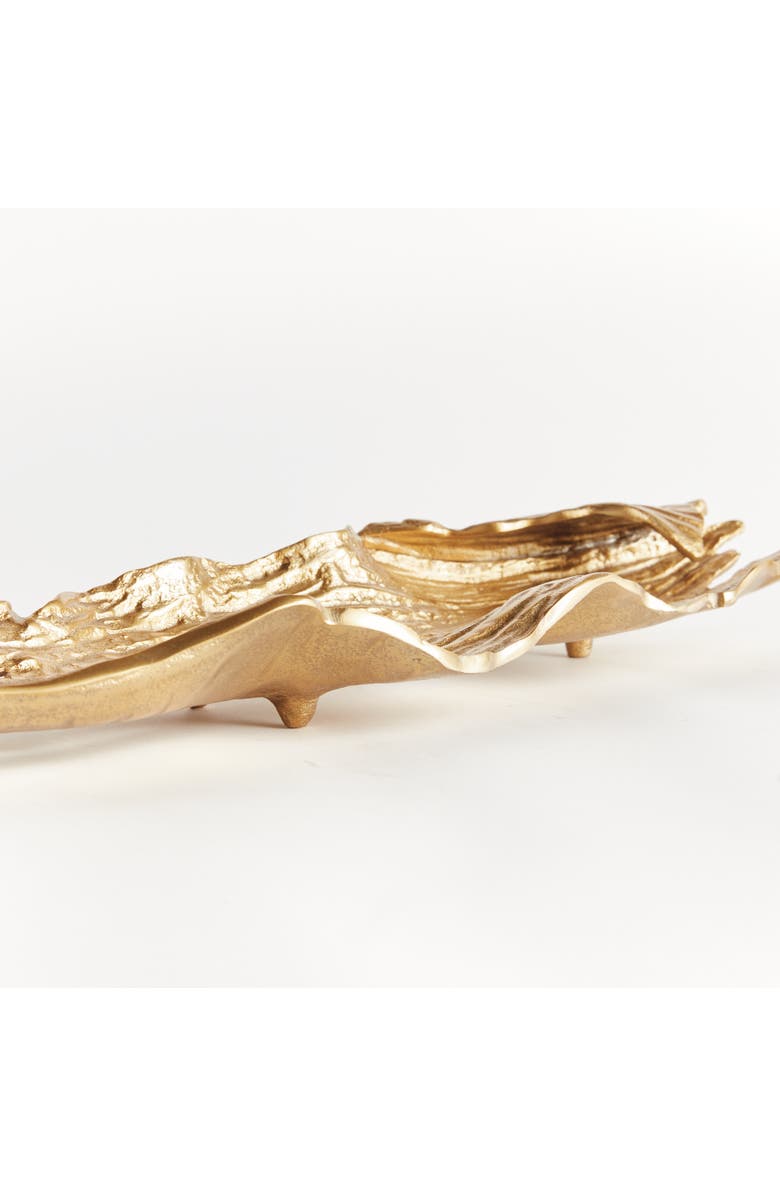 Napa Home & Garden Keiran Decorative Tray - Gold Cast Aluminum, Handcrafted, Alternate, color, Gold