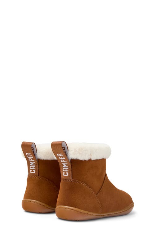 Camper Kids' Peu Cami Faux-fur Lined Bootie In Brown