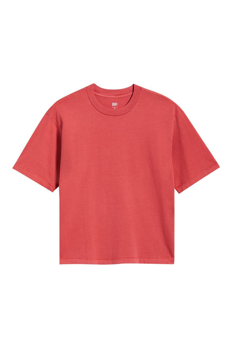 Garment Dyed Boxy Crop T-Shirt, Alternate, color, RED BEAUTY