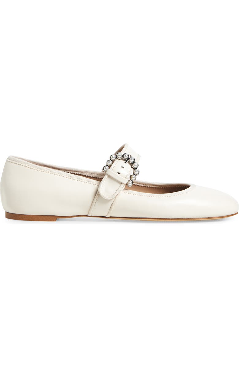 Stuart Weitzman Piper Mary Jane Ballet Flat, Alternate, color, Chalk