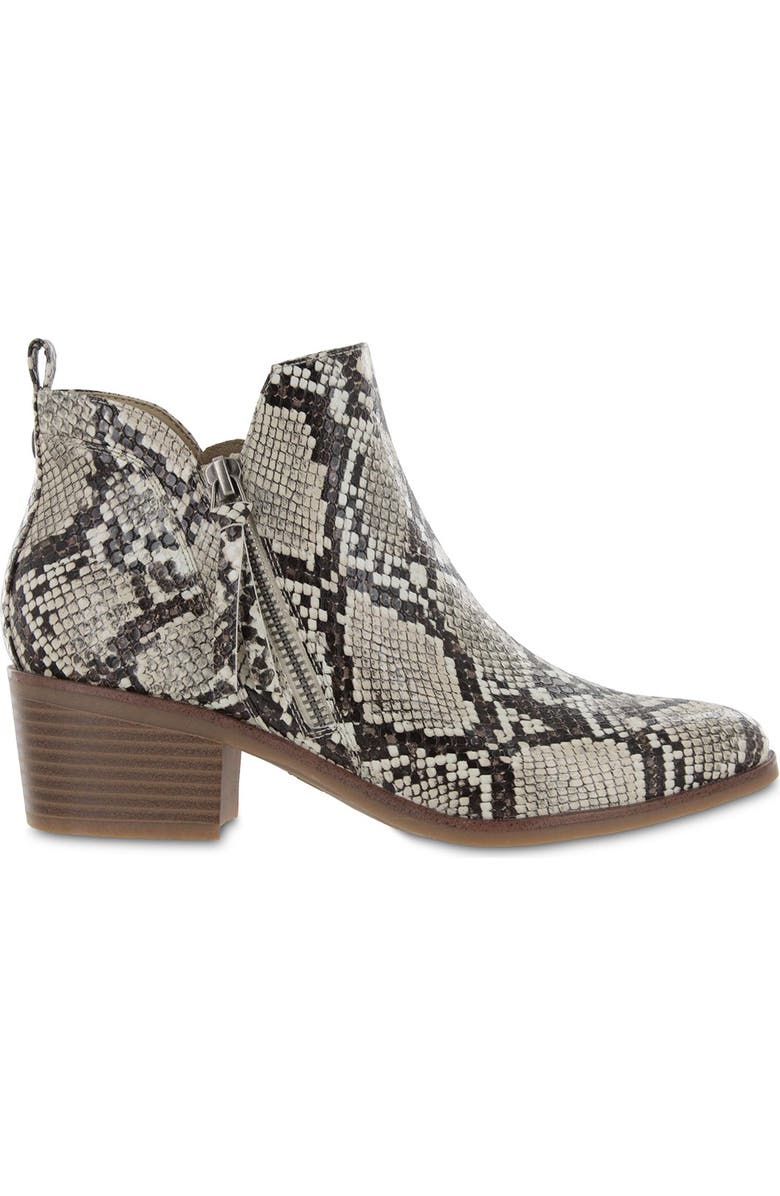 MIA Auden Snakeskin Printed Ankle Bootie, Alternate, color,