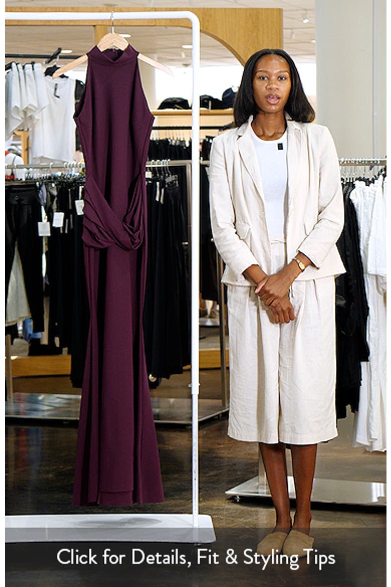 Zesika Halter Neck Jersey Gown video
