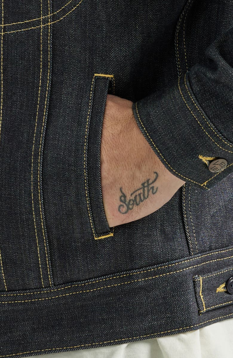 Lee 101 Rider Denim Trucker Jacket, Alternate, color, Dry Indigo