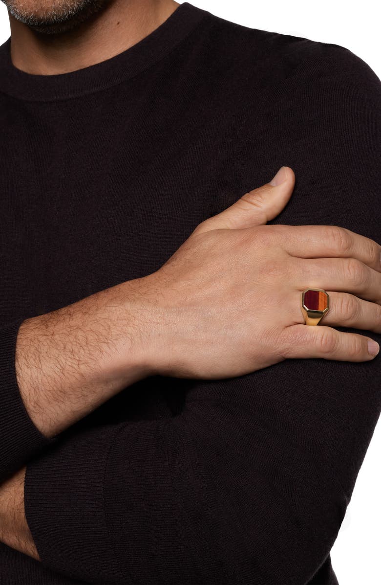 David Yurman Men's Streamline Signet Ring, Alternate, color, Gold