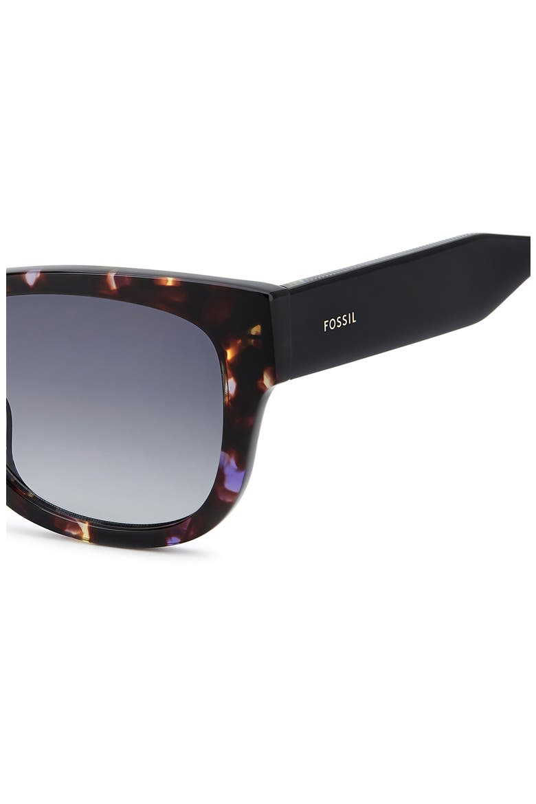 50mm Gradient Square Sunglasses, Alternate, color, LILAC HAVANA/ DARK GREY SF