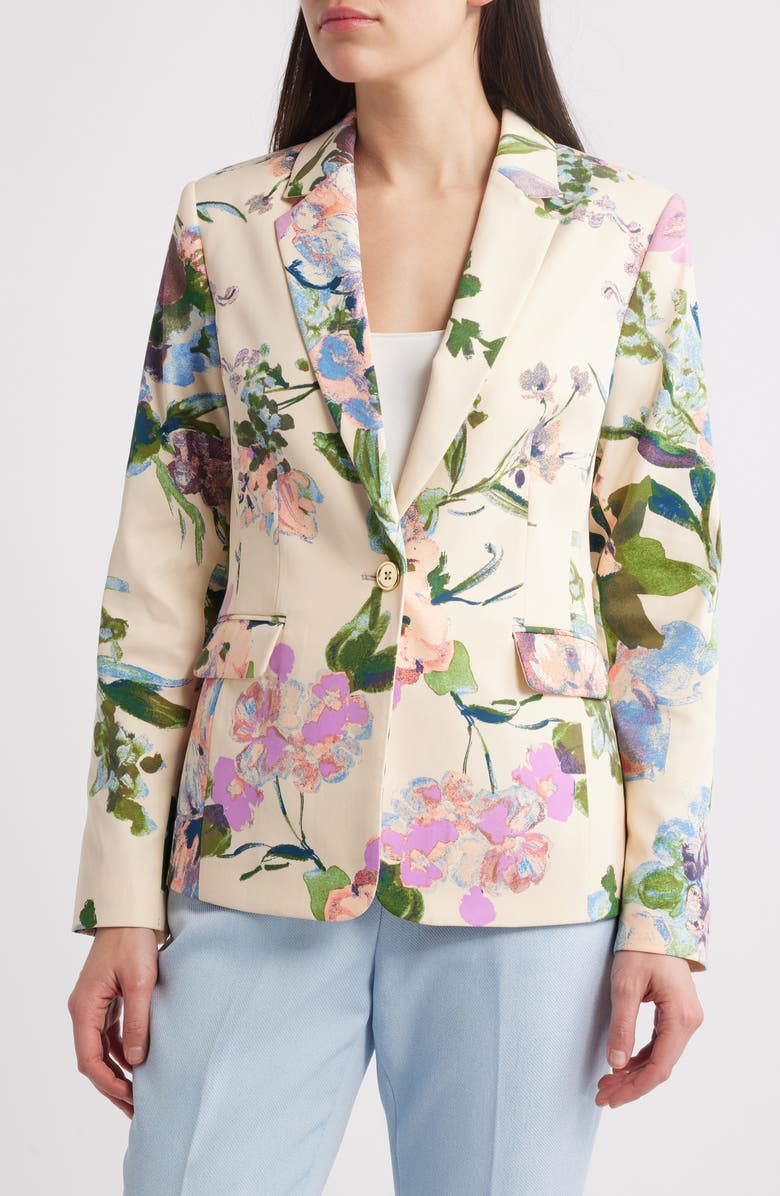 Tahari ASL Floral Jacket, Alternate, color,