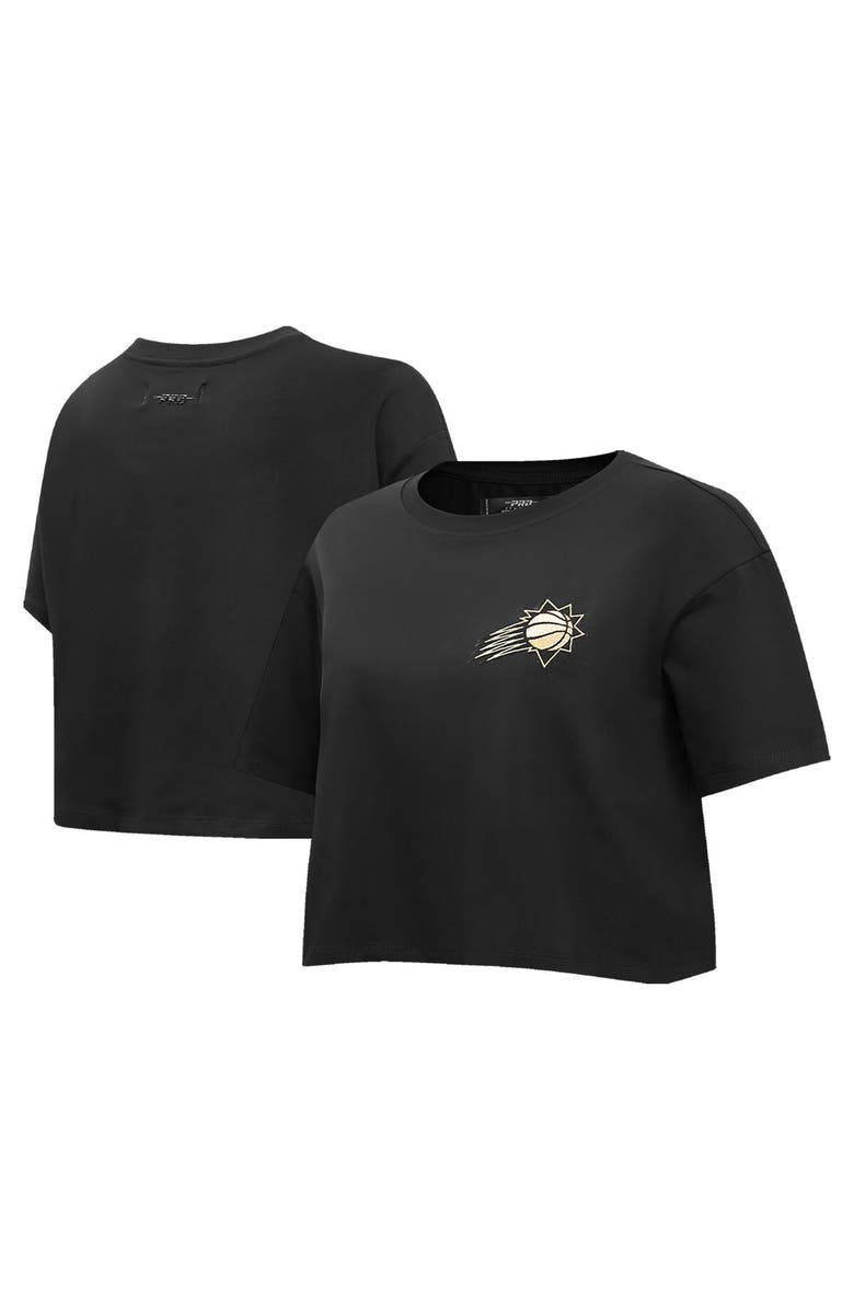 PRO STANDARD Women's Pro Standard Black Phoenix Suns Holiday Glam Boxy T-Shirt, Alternate, color, Black