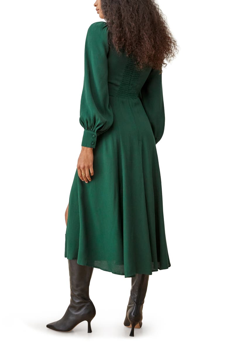 Alessi Cheetah Print Long Sleeve Dress, Alternate, color, FOREST