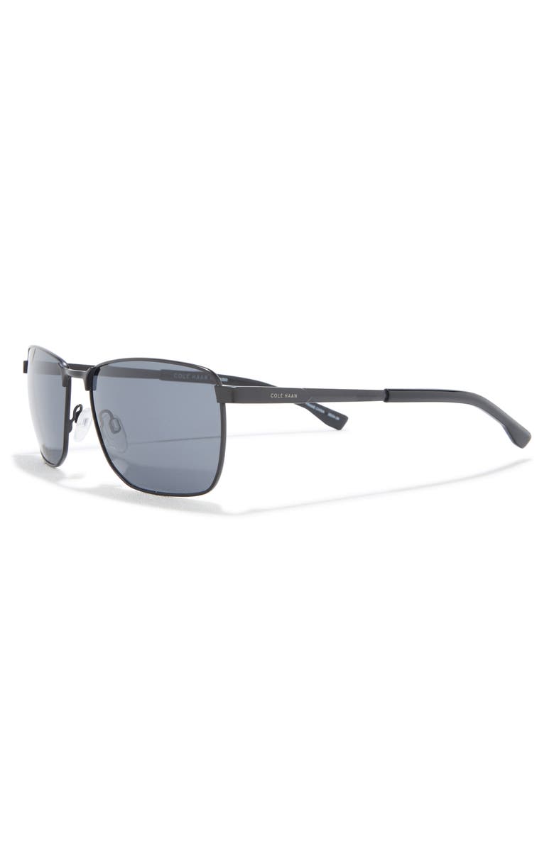 Cole Haan 58mm Navigator Sunglasses, Alternate, color, Black