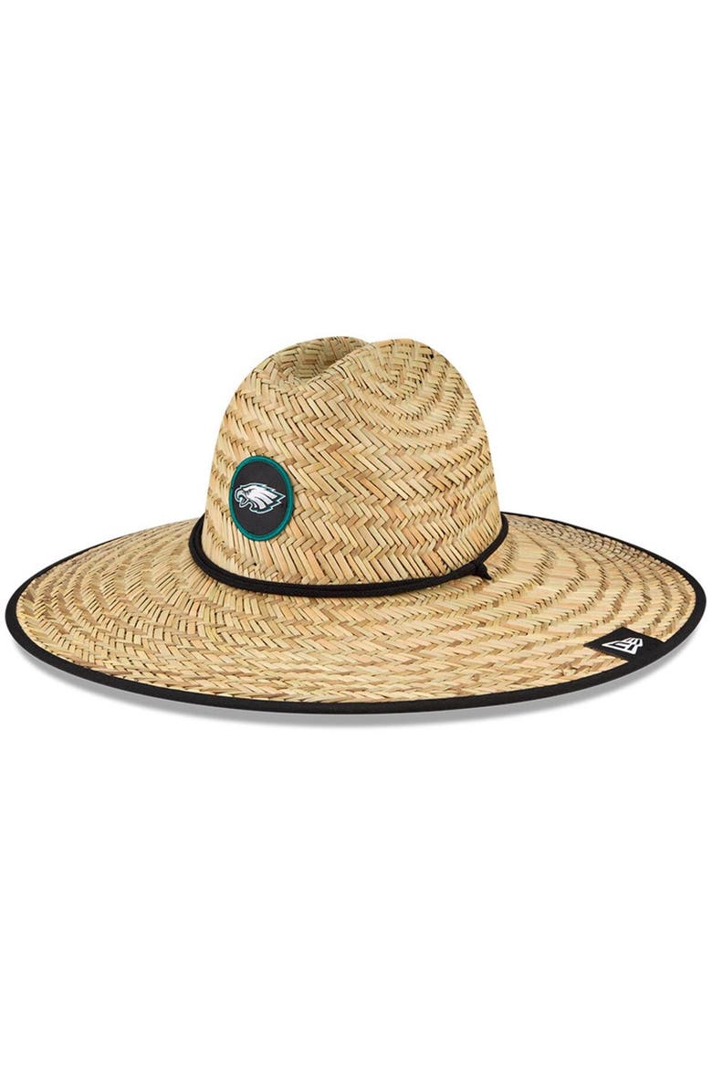 Men's New Era Natural Philadelphia Eagles NFL Training Camp Official Straw Lifeguard Hat, Alternate, color, Natural