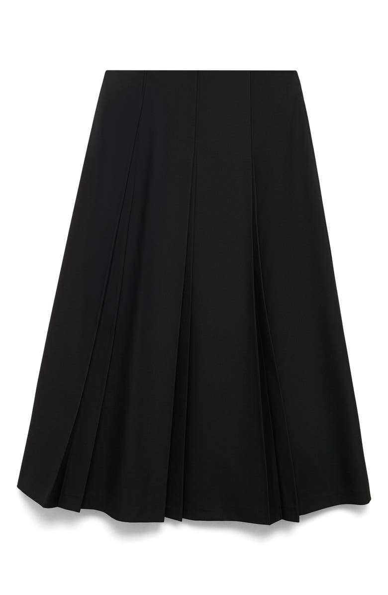 MANGO Pleated Midi Skirt, Alternate, color,