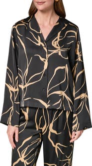 Donna Karan New York Print Satin Shirt