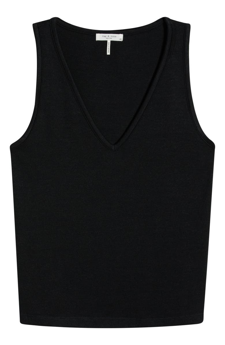 rag & bone The Knit V-Neck Tank, Main, color, Black