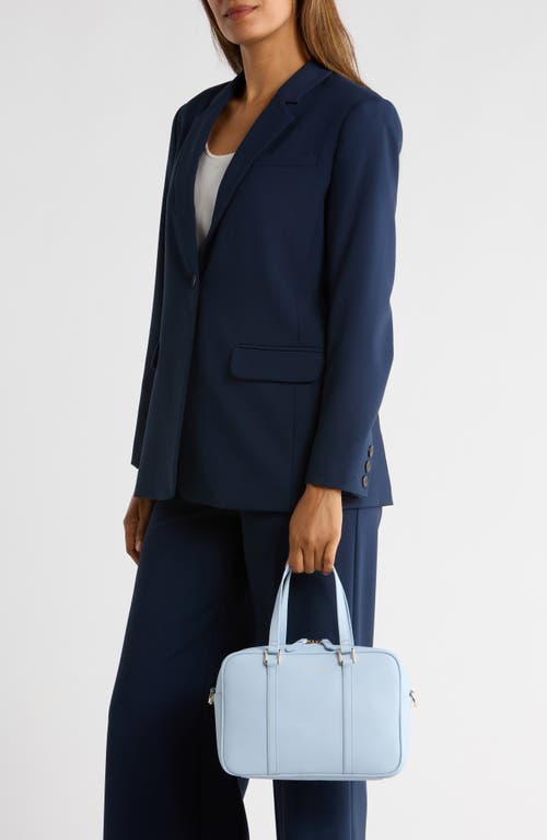 Cole Haan Go Anywhere Leather Satchel In Blue