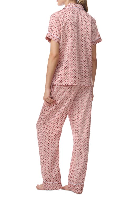 Splendid Notch Collar Pajamas In Hearts And Diamond Geo