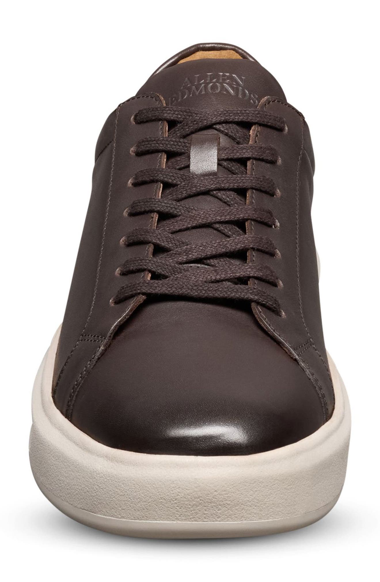 Allen Edmonds Foster Low Top Leather Sneaker, Alternate, color, Dark Brown