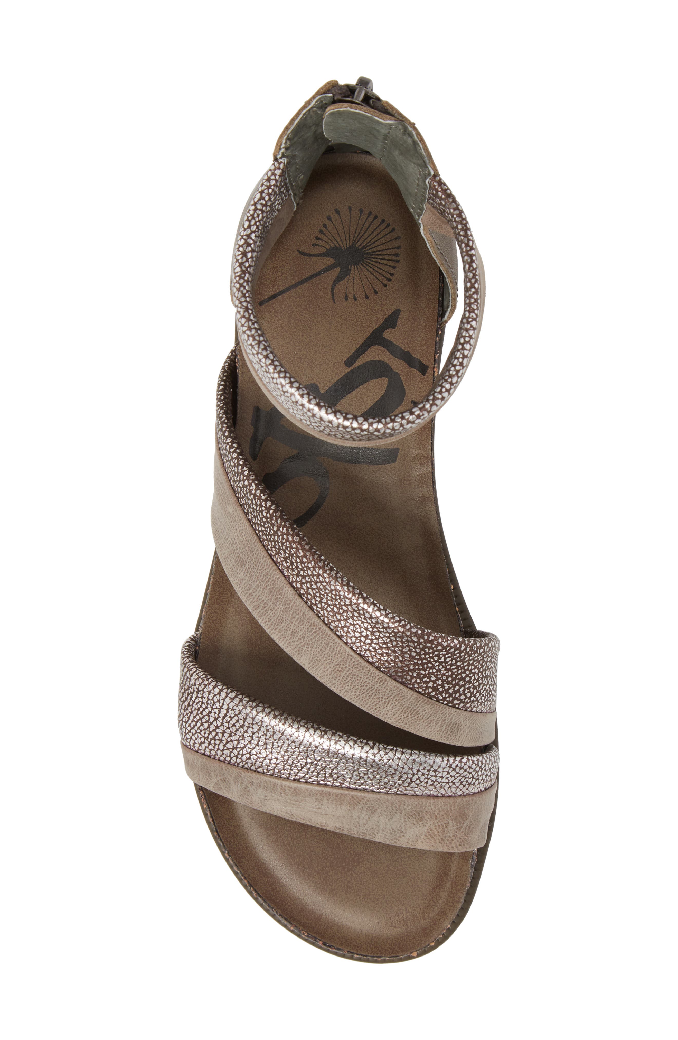 Souvenir Sandal, Alternate, color, ZINC LEATHER
