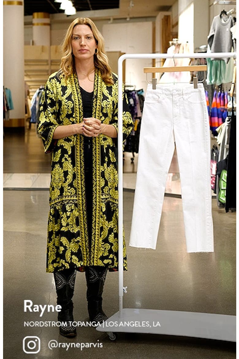 Good Straight High Waist Raw Hem Straight Leg Jeans video