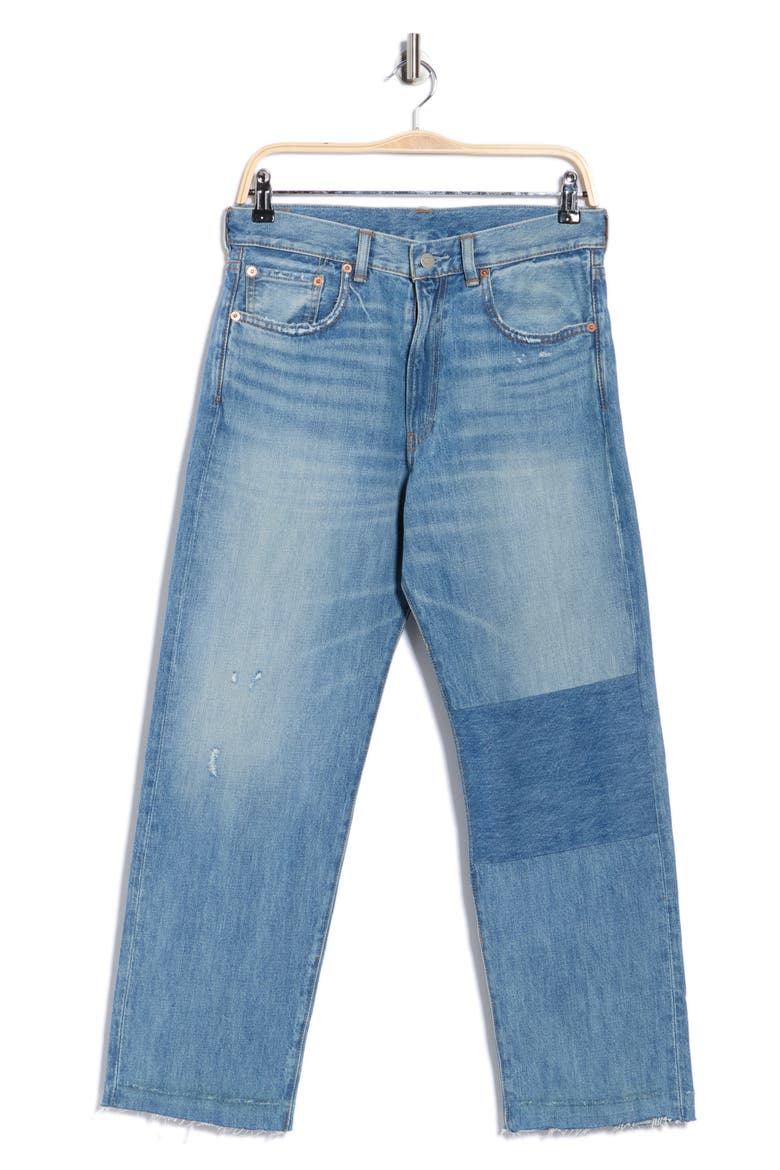 Lucy Straight Leg Boyfriend Jeans, Alternate, color, ALSEN INDIGO