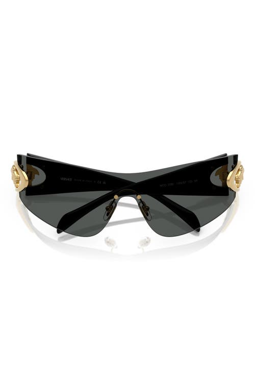 Versace 142mm Pillow Shield Sunglasses In Dark Grey
