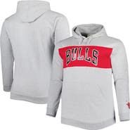 FANATICS Men's Fanatics Branded Heather Gray Chicago Bulls Big & Tall Wordmark Pullover Hoodie