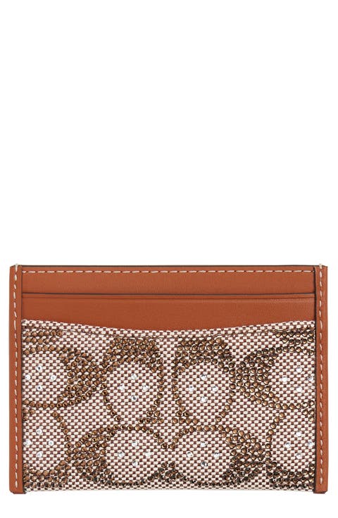 Signature Crystal Logo Jacquard Card Case