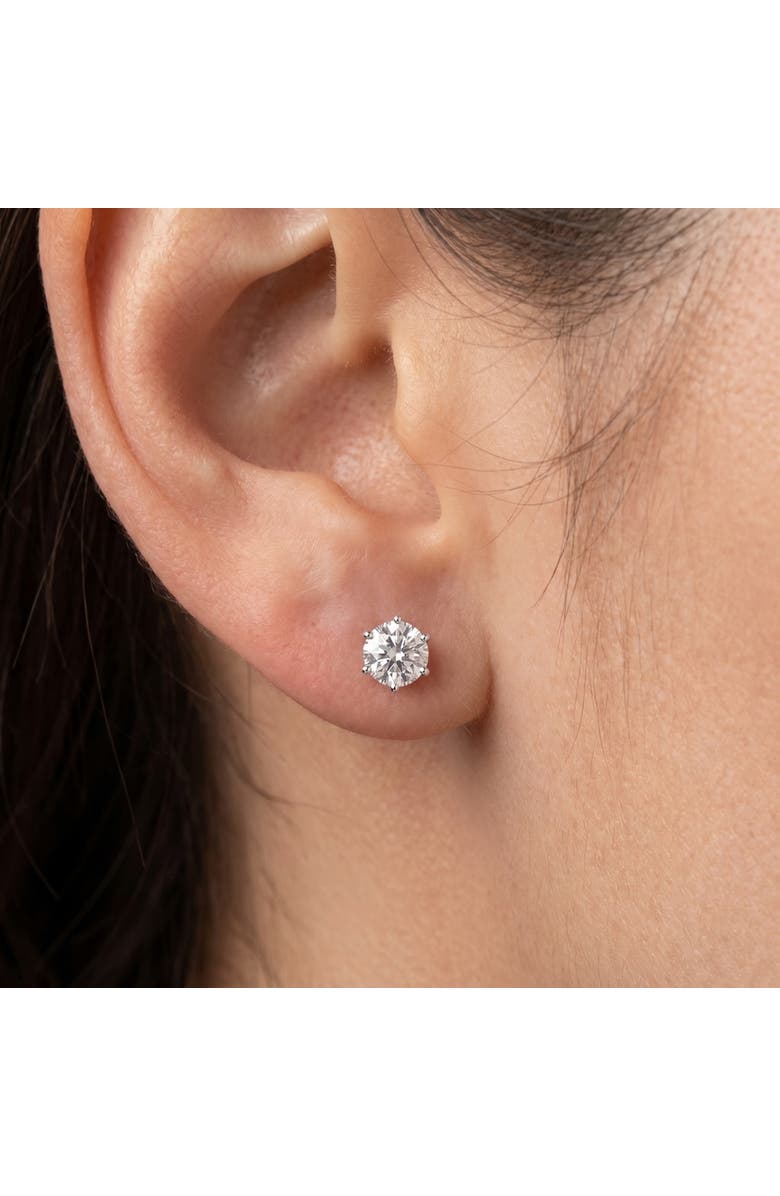 Bliss Diamond 2Ct tw Sylvie Round Thin & Delicate Diamond Studs 14k Gold Lab Grown, Alternate, color, 14K Yellow Gold