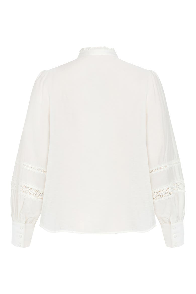 Whimsical Pintuck Lace Shirt, Alternate, color, CREAM