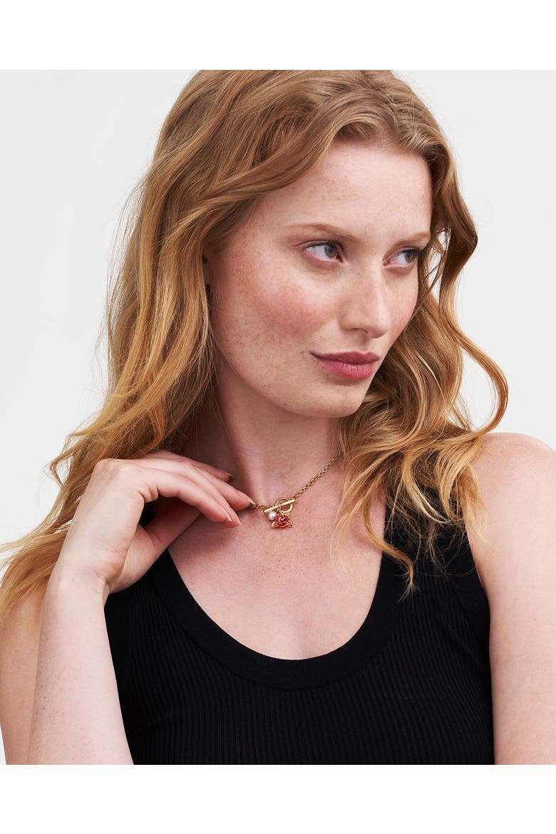 English Rose Pearl Gold Chain Necklace, Alternate, color, Gold