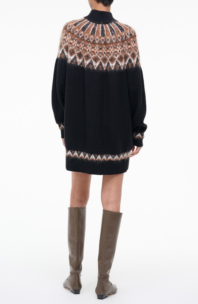 STAUD Liza Fair Isle Wool & Alpaca Blend Sweater Dress, Alternate, color, Zermatt