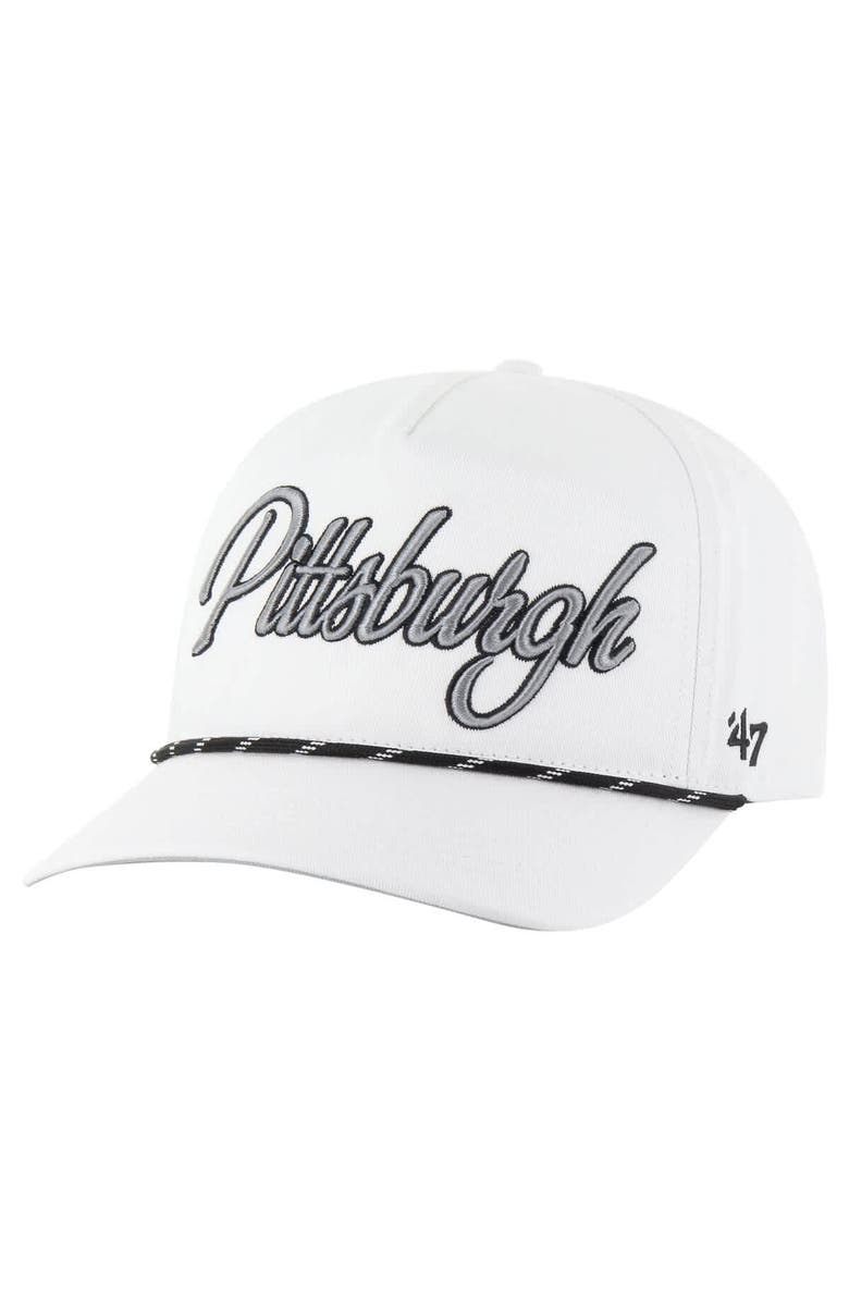 '47 Men's '47 White Pittsburgh Pirates Overhand Speckle Hitch Rope Adjustable Hat, Alternate, color, White