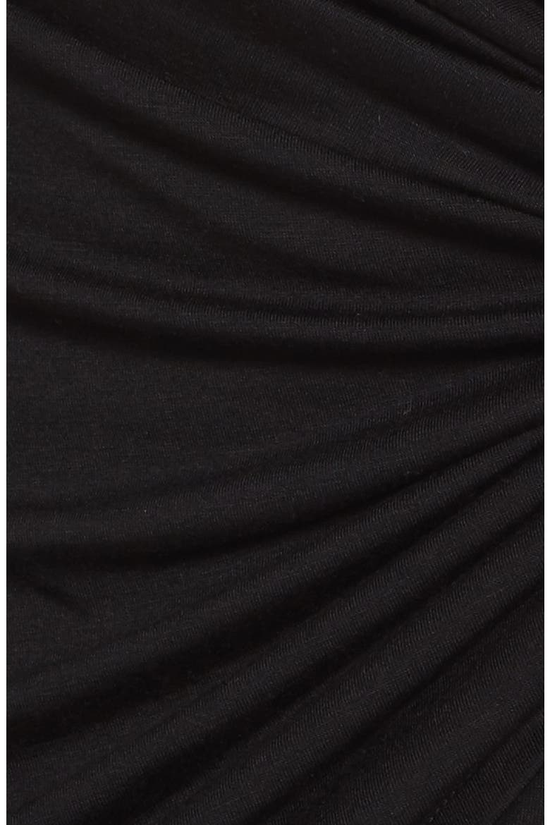 Knot Front Miniskirt, Alternate, color, BLACK