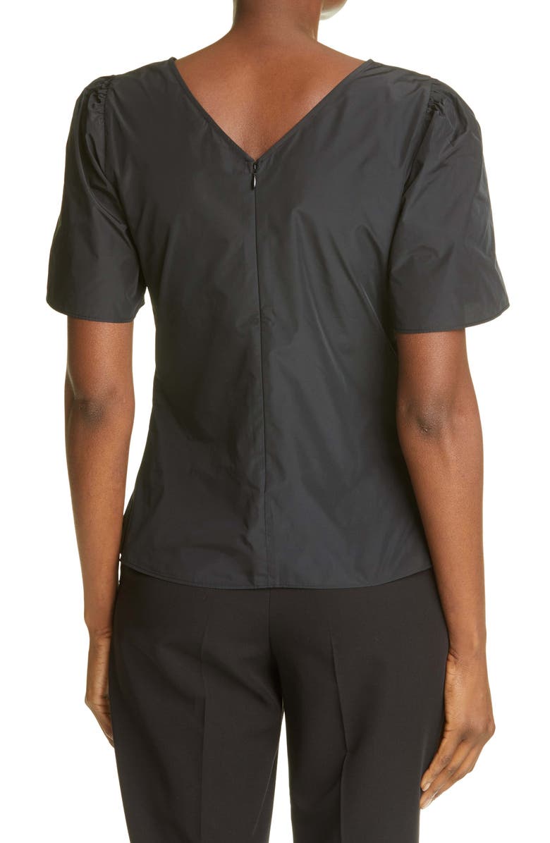 Club Monaco Ruched Front Woven Top, Alternate, color, 