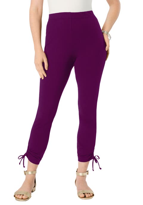 Side Tie Ruched Capri