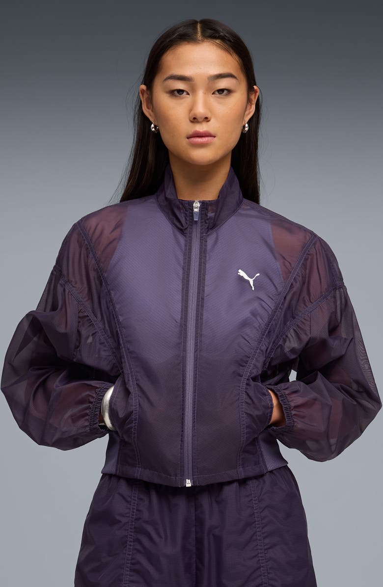 PUMA Dare To Water Repellent Sheer Woven Jacket, Alternate, color, 