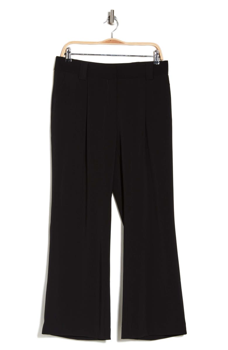Amanda & Chelsea Soft Pleat Texture Trousers, Alternate, color, Black