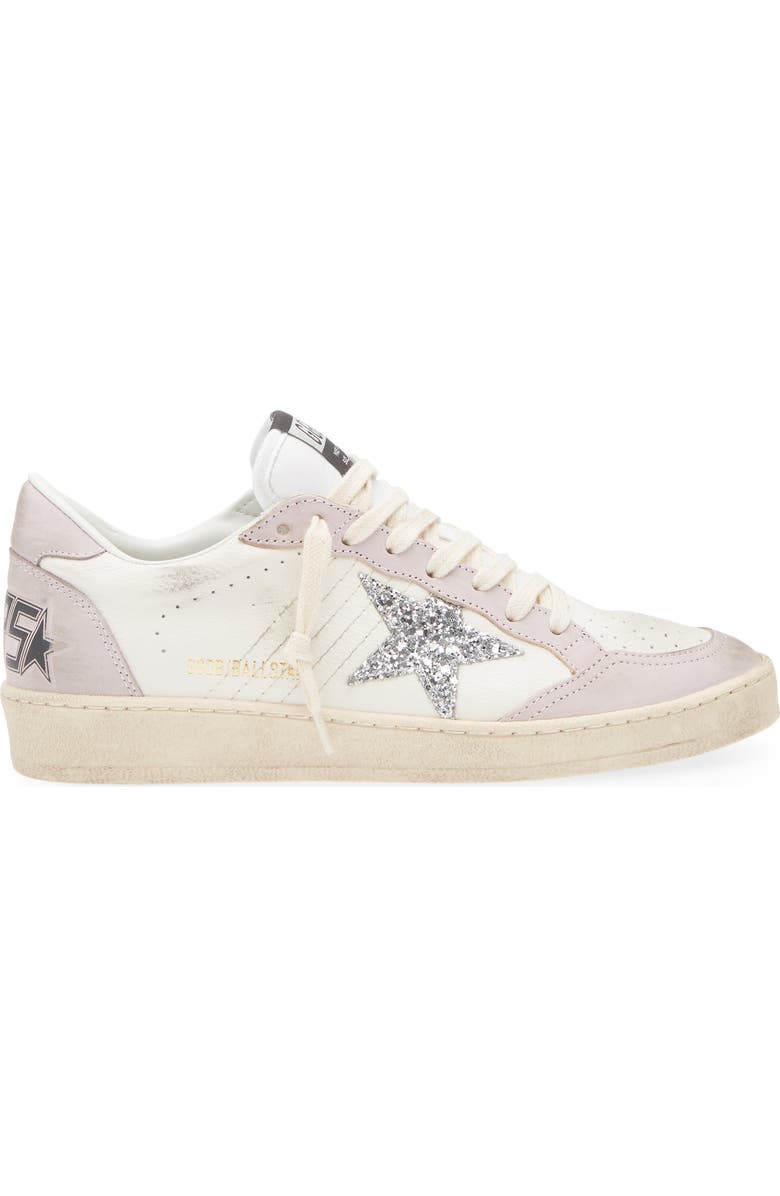 Golden Goose Ball Star Low Top Sneaker, Alternate, color, White/ Pink/ Silver