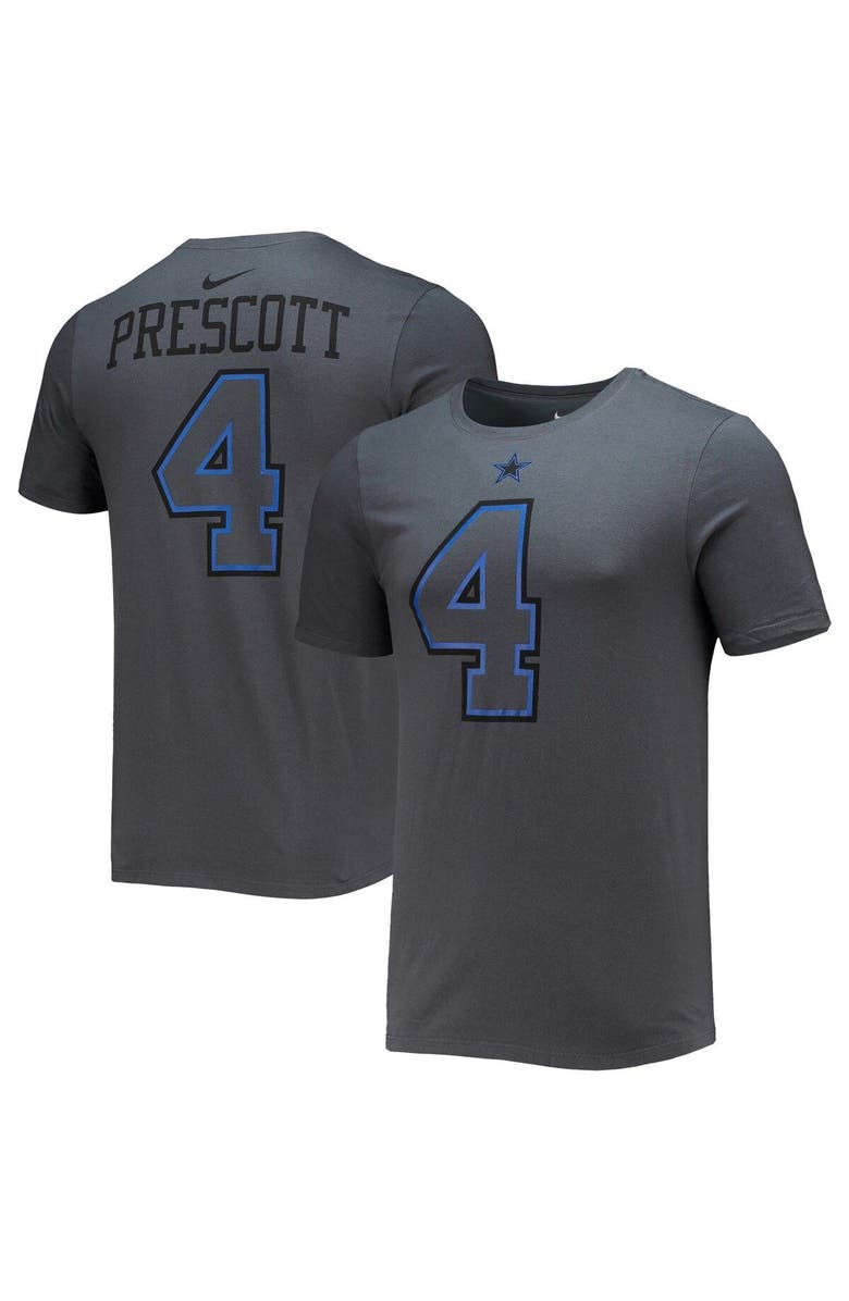 Nike Men's Nike Dak Prescott Charcoal Dallas Cowboys Player Name & Number T-Shirt, Main, color, Charcoal